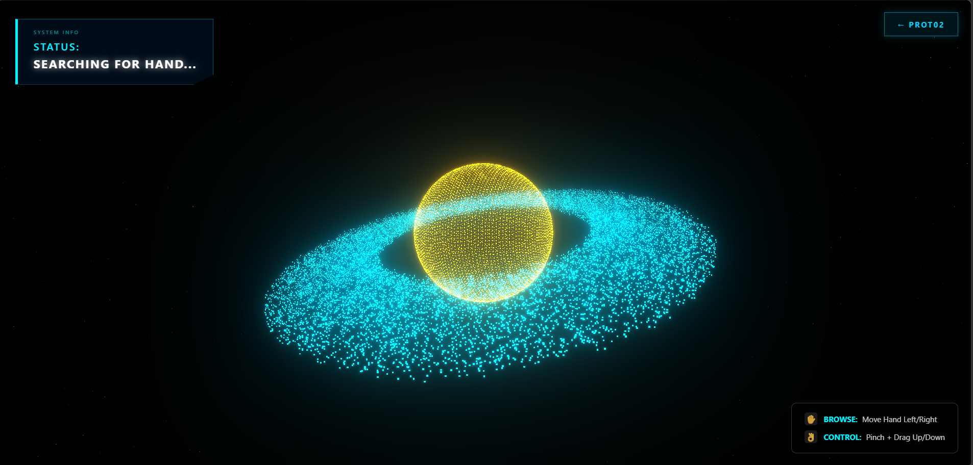 Saturn - 3D Gesture Controlled Visualization